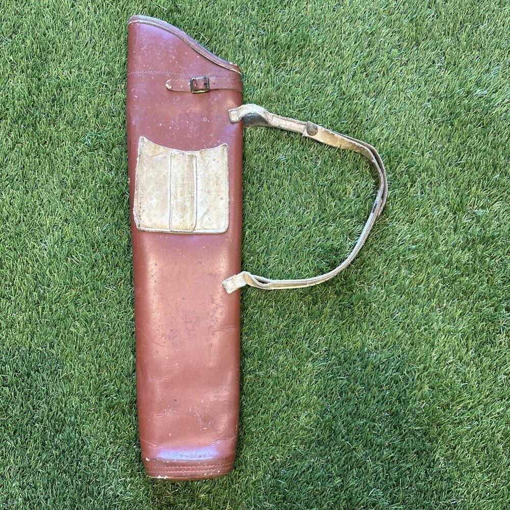 Carlisle Leather Arrow Quiver 1960's Era for Cosplay or Archery 20" Left S0-3